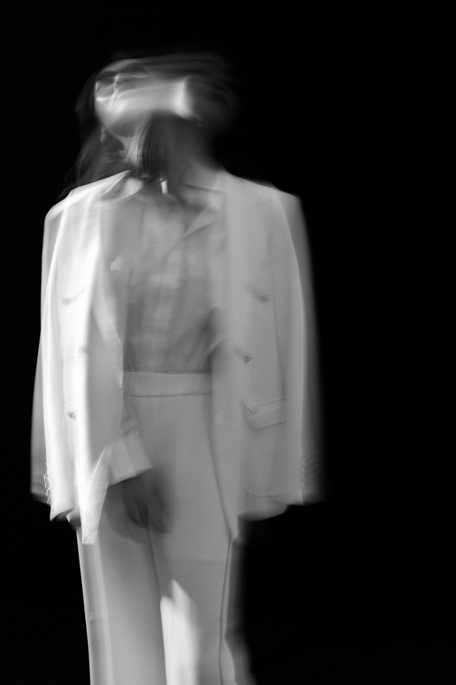 Abstract zwart-wit modeportret