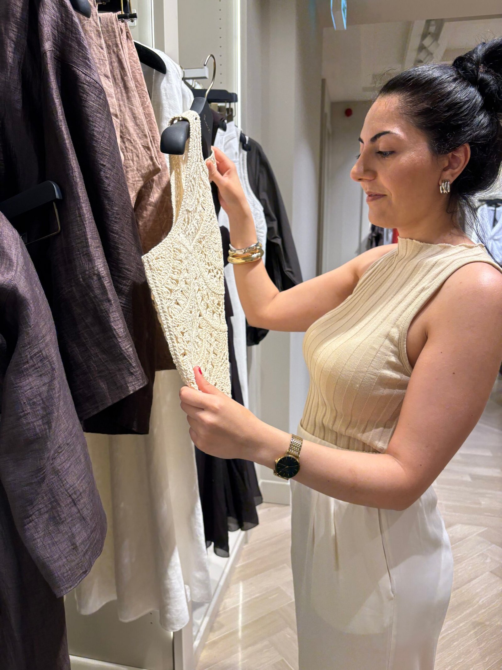 Maria Gharibyan tijdens personal shopping